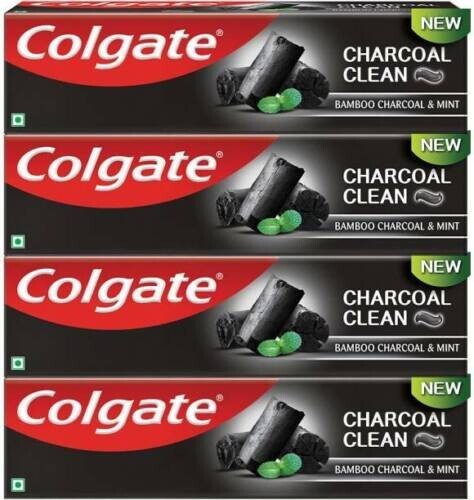 4 X COLGATE Charcoal Clean & mint Toothpaste  120 GM EACH