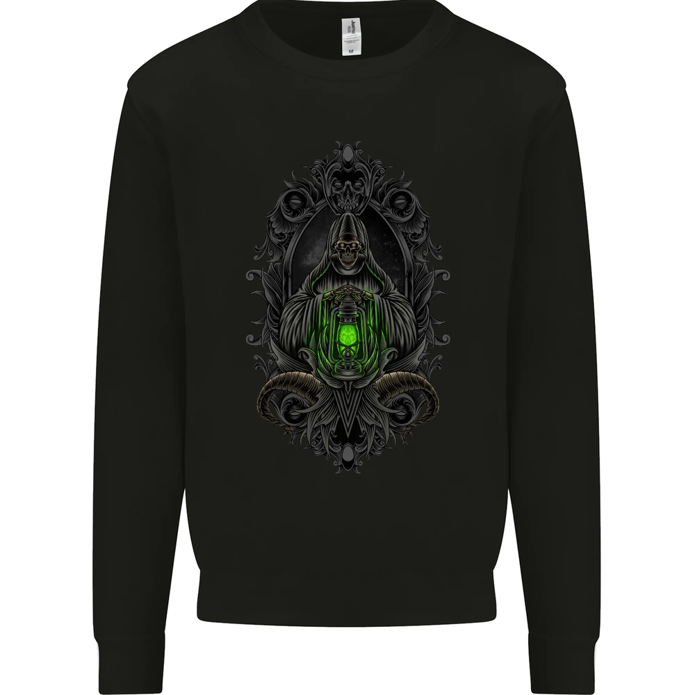 Sudadera Jumper Grim Reaper Calavera Gótica Metal Pesado para Hombre