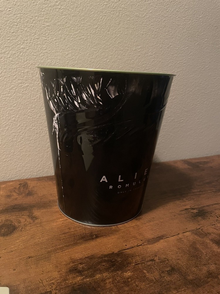 Alien Romulus Movie Merchandise Pop Corn Bucket Metal TIN Collectable