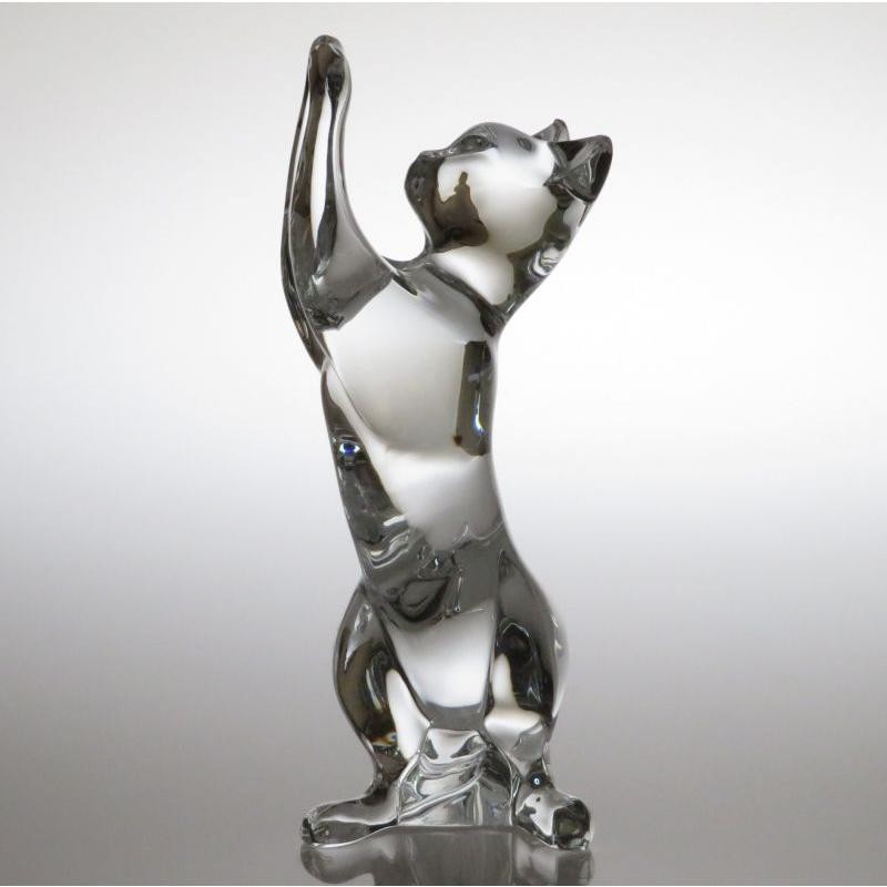 Baccarat Figurine ● Acrobat Cat Cat Crystal Ornament Figurine Cat
