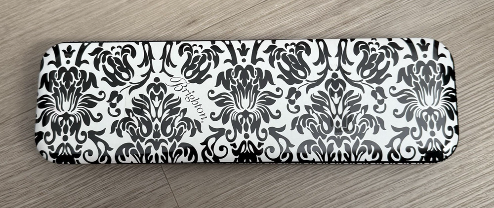 Brighton Floral Tin Jewelry Box for Watches Pencils and Accessories