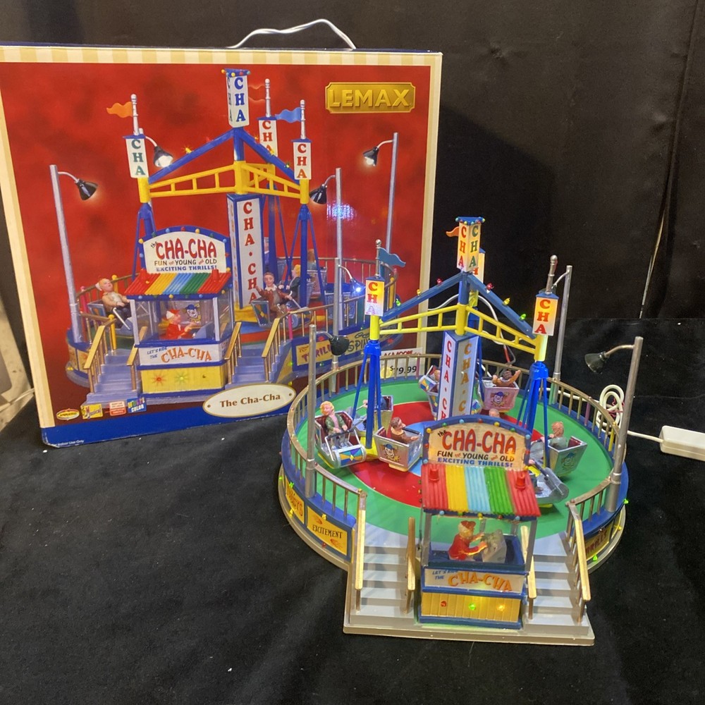 Lemax Cha Cha Carnival Ride 2007 Retired with Lights Sound Motion In Box