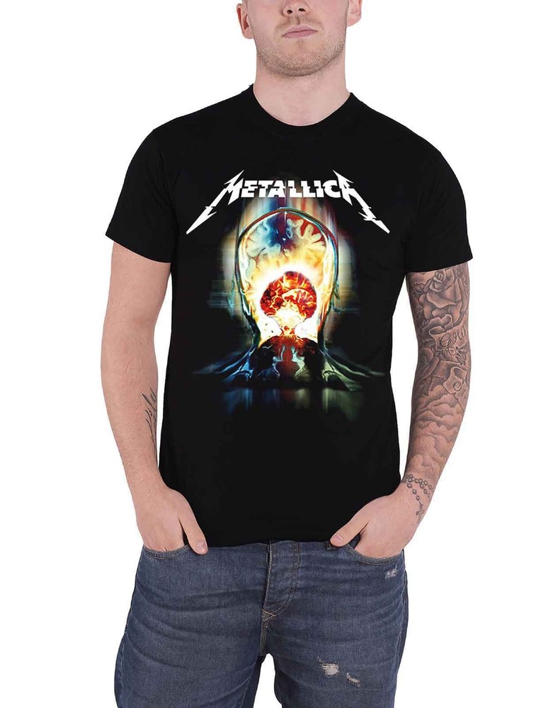 Official Metallica Exploded Band Logo Mens Black T-Shirt New