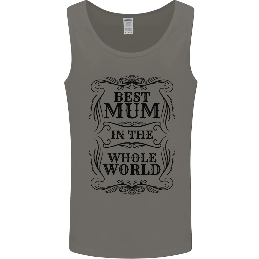 Mothers Day Best Mum in the World Mens Vest Tank Top-image