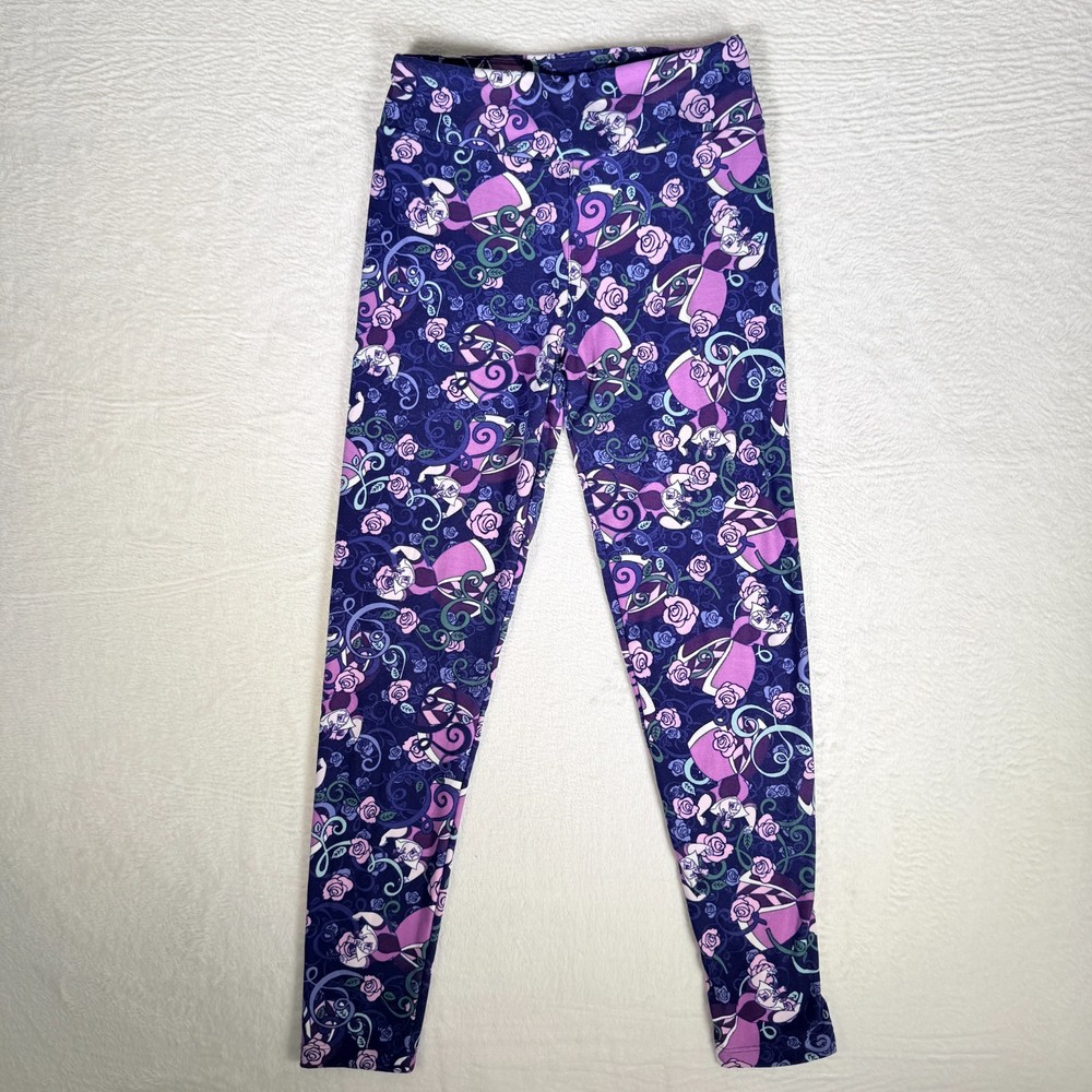 LuLaRoe Disney Alice In Wonderland Queen Of Hearts Leggings One Size Collectible