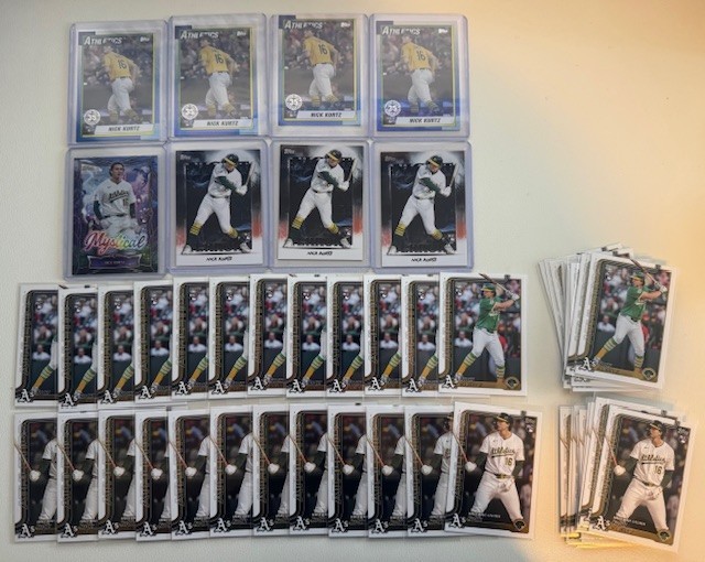 2025 Topps Update Nick Kurtz RC Insert & Base 58 Card Lot