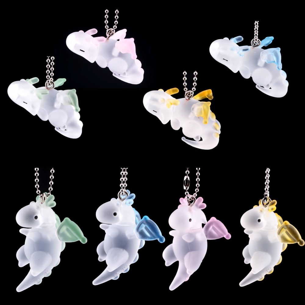 Qualia Clear Baby Dragon Keychain Figure Japan Blind Box 1 Random Gashapon Toy