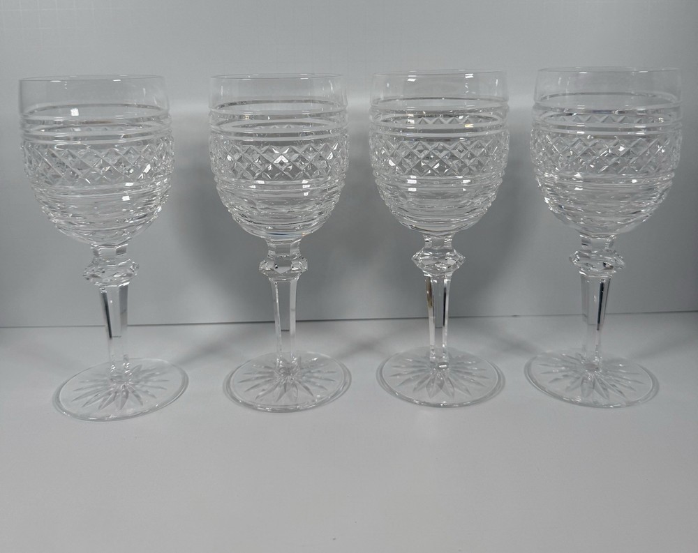Vintage Waterford Castletown Pattern Water Goblet(s) 7 5/8” Tall X 3 1/8” Dia