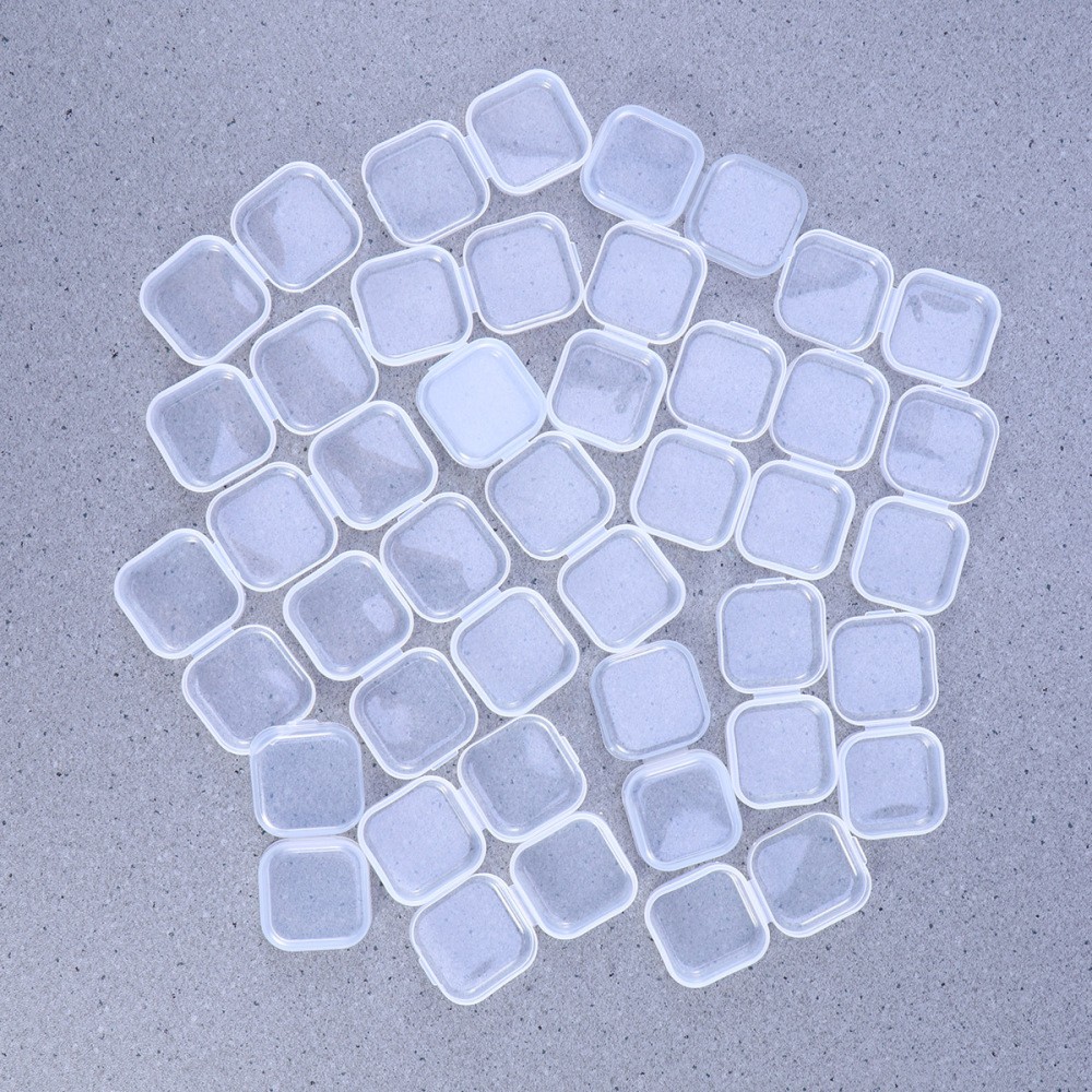 24 Pcs Small Plastic Storage Boxes Mini Rectangular Containers with Lids