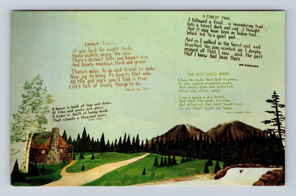 Gaylord MI-Michigan, Poem Room, Call Of The Wild Museum, Vintage Postcard