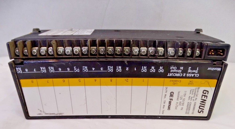 GE FANUC IC660BBS102 GENIUS BLOCK I/0 MODULE, For Parts/Repair