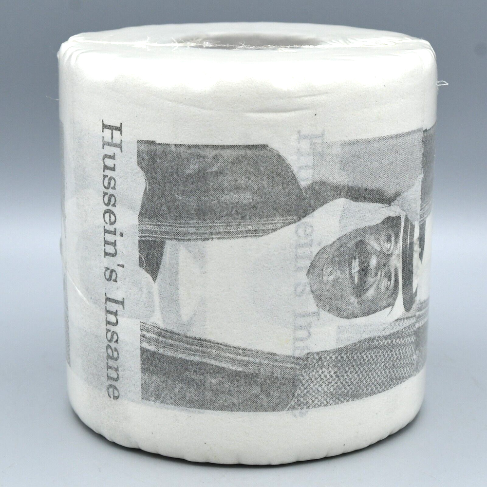 Saddam Hussein Insane Novelty Toilet Paper Vintage Desert Storm Gulf War New