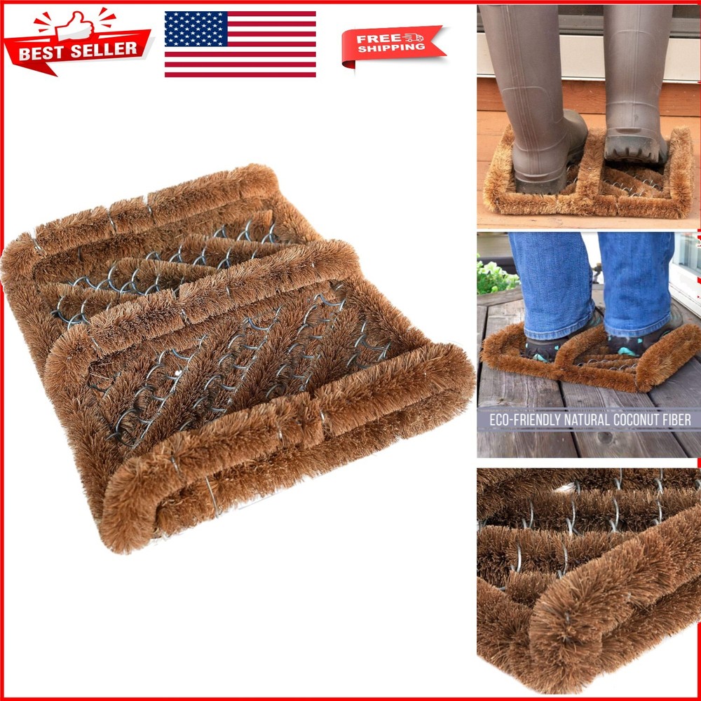 Durable 6-Pack Coir Boot Scraper Mats – All-Weather Resistant Entryway Essentials