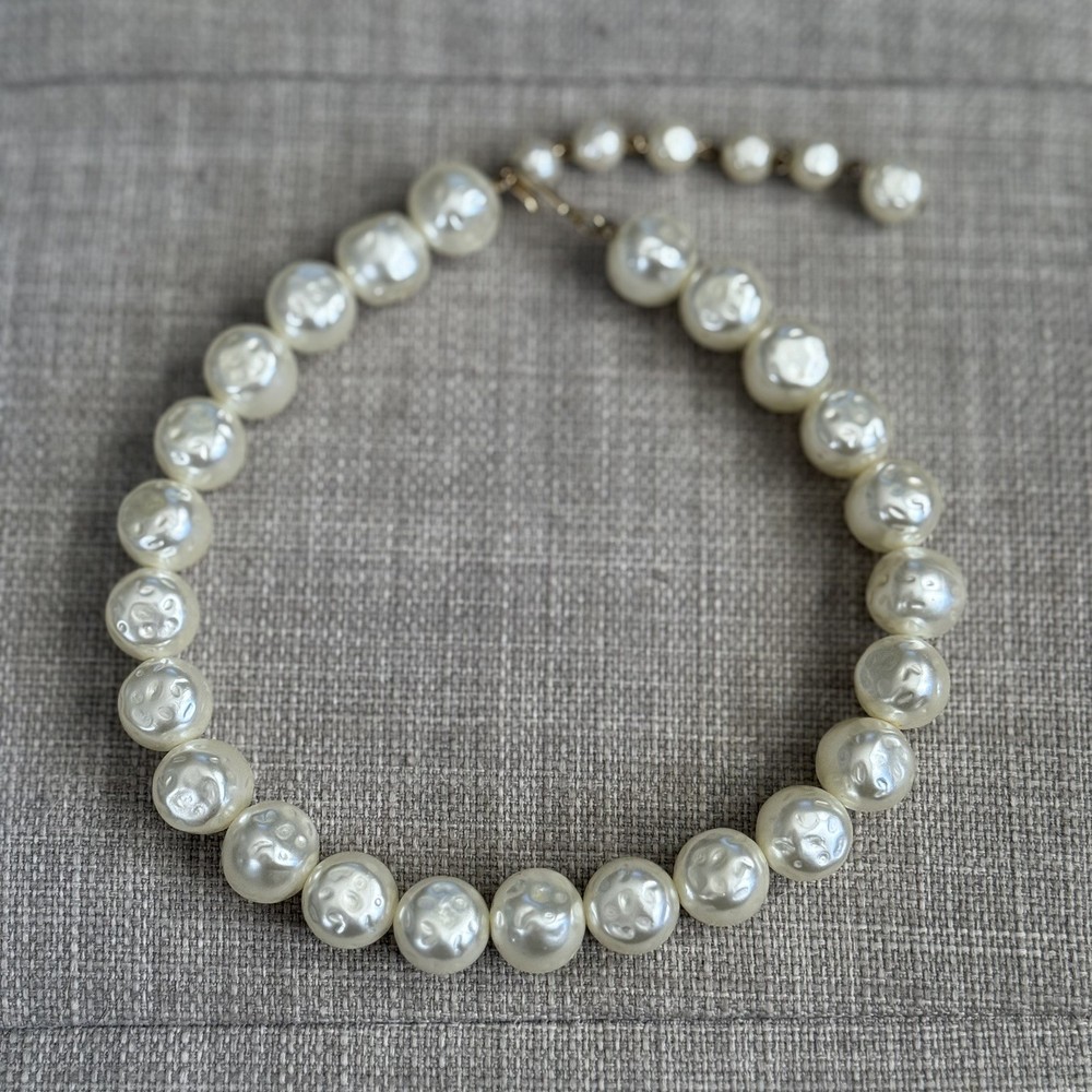 Vintage Lisner Pearl Choker Necklace - Chunky Necklace