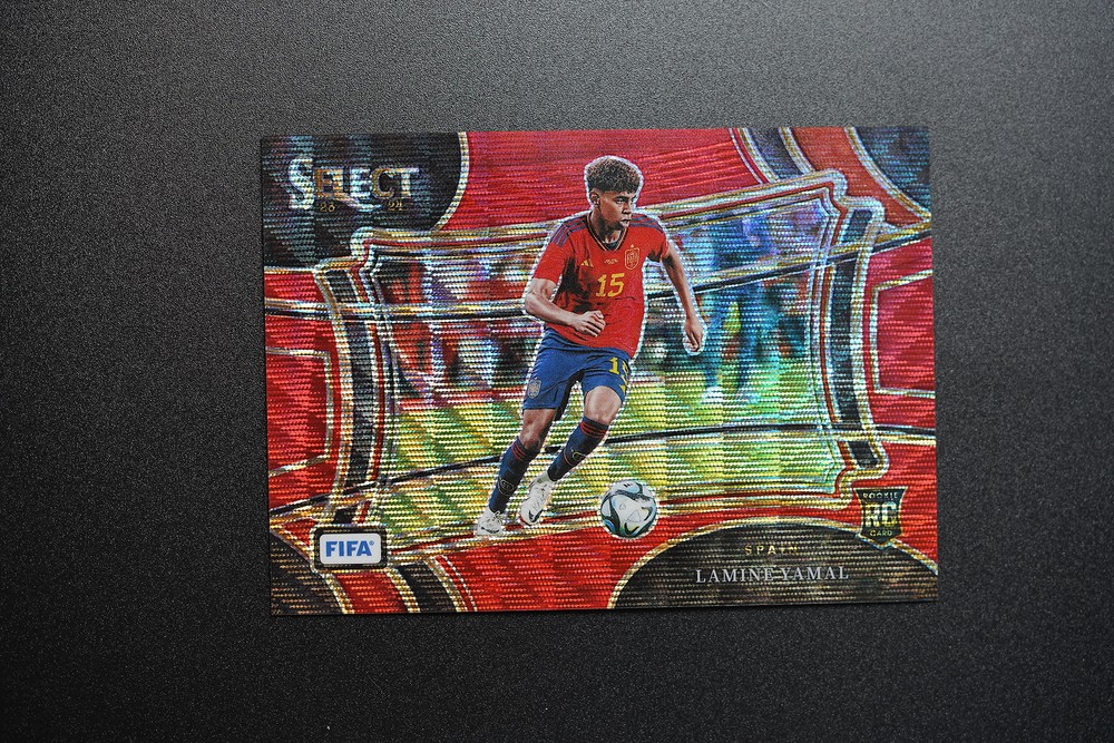 Lamine Yamal 2023-24 Panini Select FIFA /149 Rookie RC #210 Ruby Wave -VI