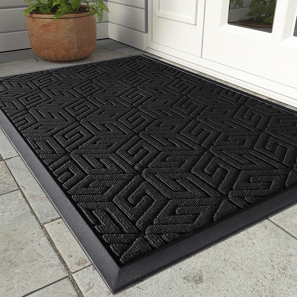 Front Door Mat outside Entrance 17X29.5, Waterproof All-Season Weather Doormat,