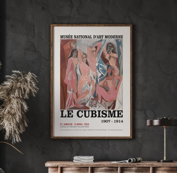 Picasso Vintage, Le Cubisme Poster, Museum of Modern Art, Home Decor