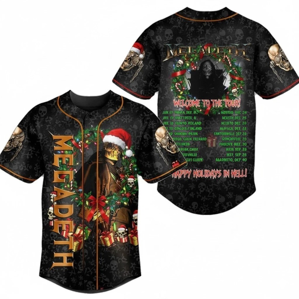 Megadeth Rock Band Christmas Holiday Gift Xmas S-5XL Baseball Jersey  24D477