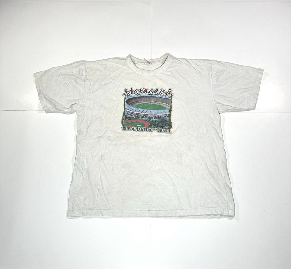 Vintage 90s Brazil Rio De Janeiro Shirt Brazil White Size Large Futbol Soccer