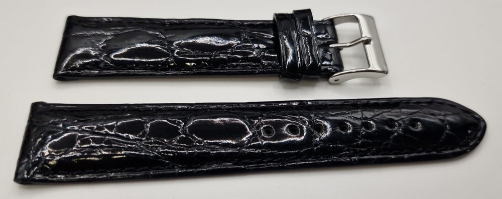 Precious real coconut strap black polished mm20 buckle mm18 padded semi H.Q