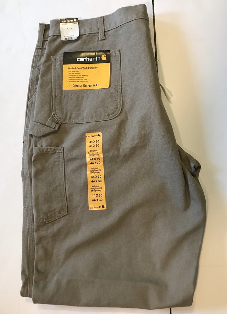 Carhartt Washed-Duck Work Dungarees Men’s Size 44 / 30 Beige  NWTGS