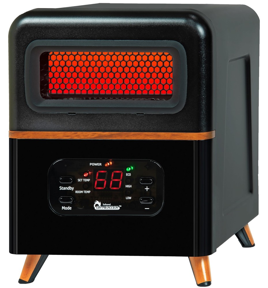 DR-978 New Upgraded Dual Heating Hybrid Portable Infrared Space Heater, 1500W...
