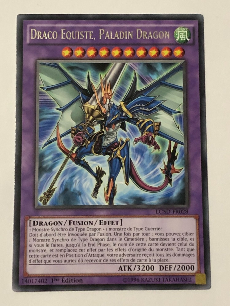 Yu-Gi-Oh Draco Equiste Dragon Paladin LC5D-FR028 New French Edition