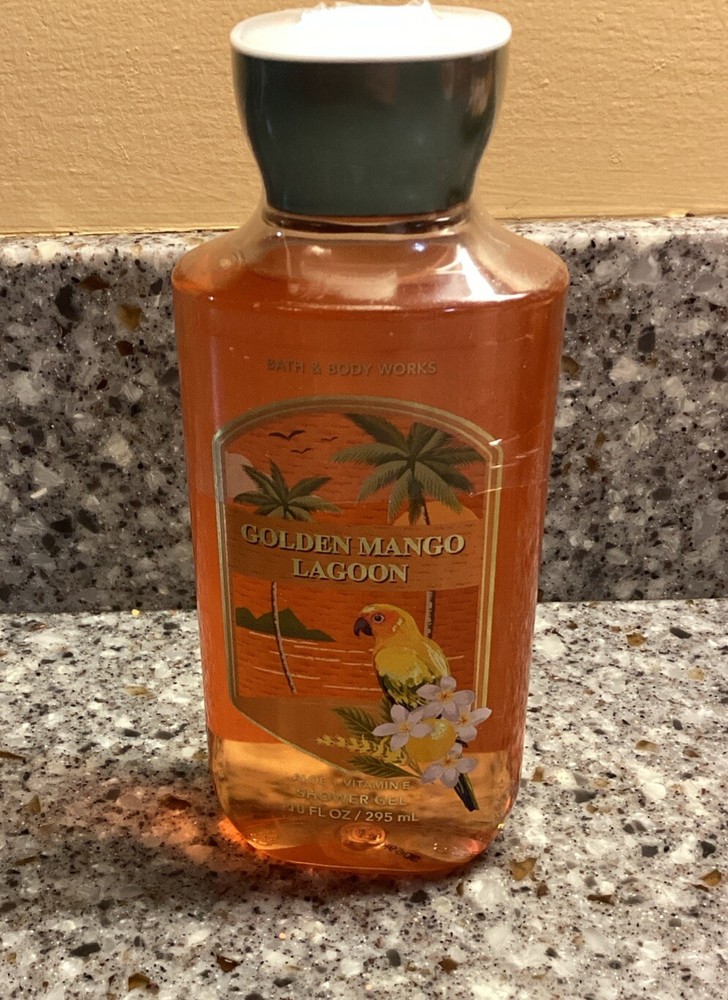 Bath and Body Works GOLDEN MANGO LAGOON SHOWER GEL 10 FL OZ.  Aloe & Vitamin E