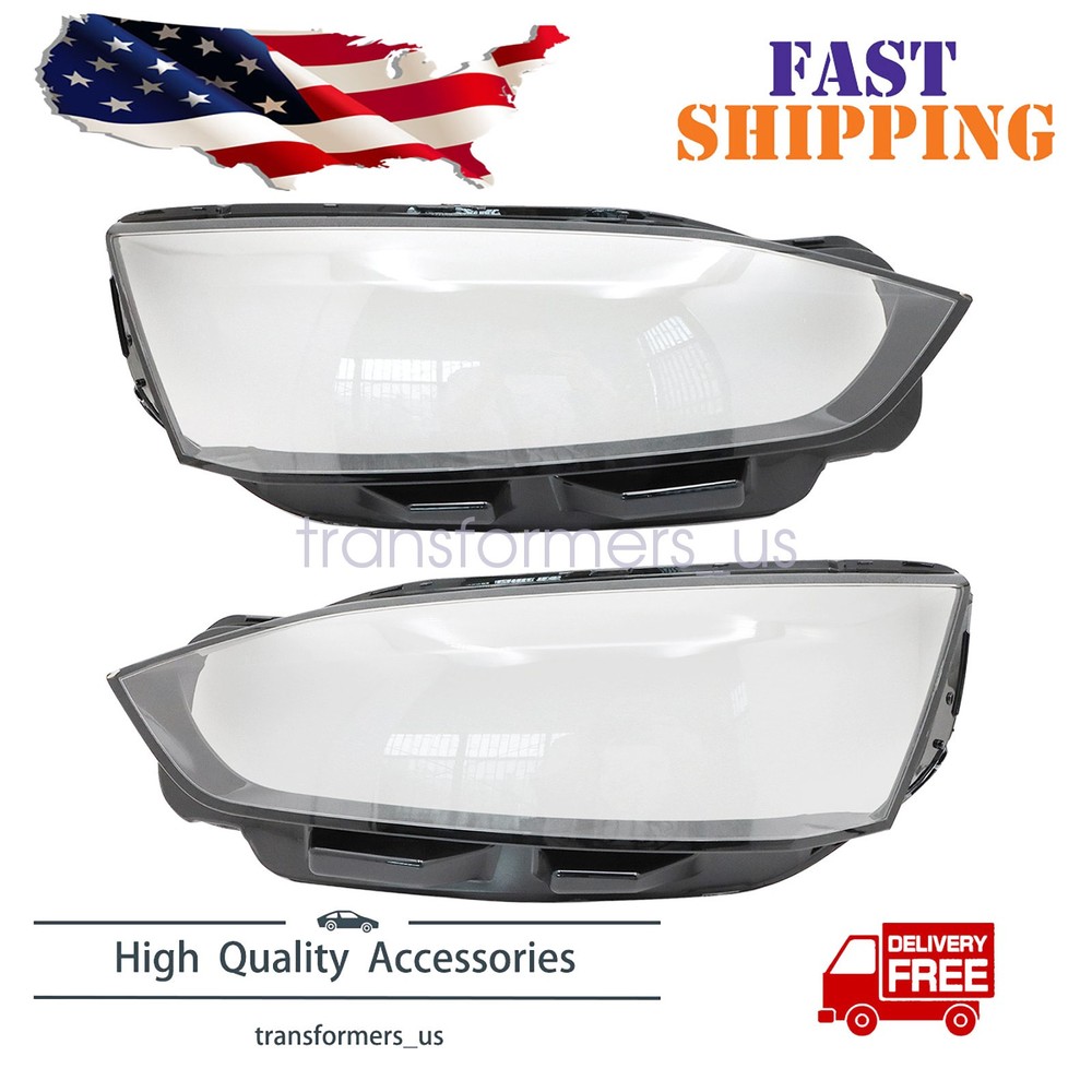 For Audi A5 S5 RS5 2017-2020 Headlamp Clear Left Right Headlight Lens Cover