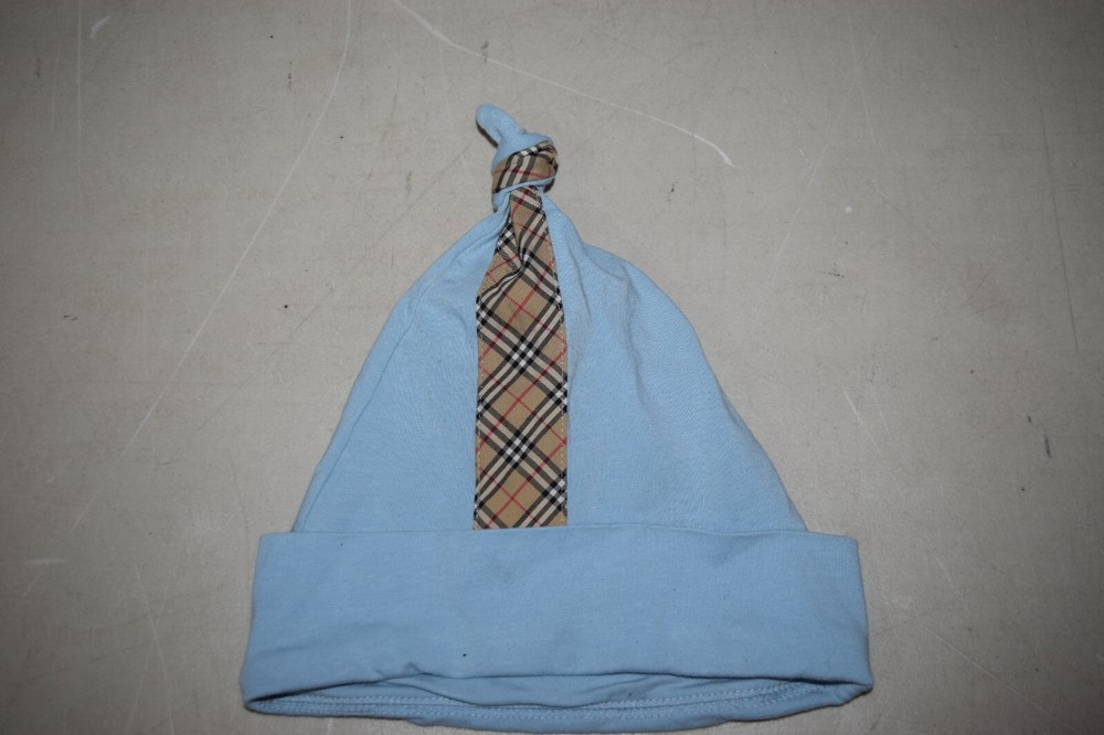 Burberry Baby Hat Cap Baby Blue Boy 1-3 Months