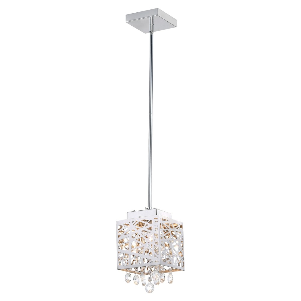 Eternity 1 Light Pendant With Chrome Finish Chrome