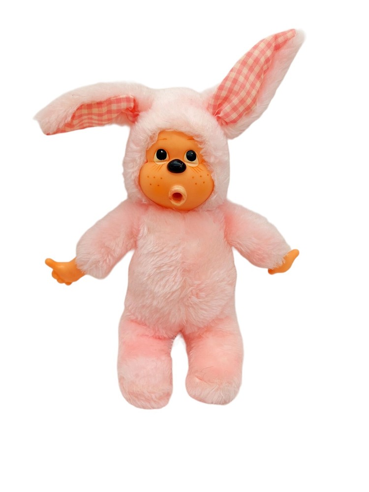 Russ Berrie Pink Thumb Sucker Monkey Plush Stuffed Animal 10