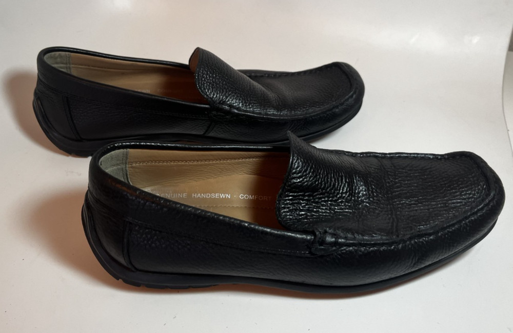 ECCO Classic Moc 2.0 Leather Driving Shoes Black Sz 43 EU  Men's Loafers