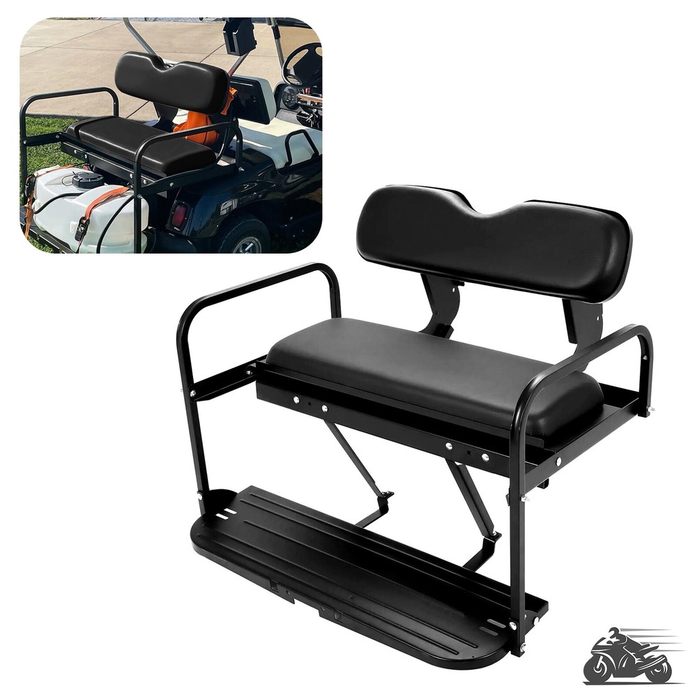 Golf Cart Rear Back Seat Kit For Yamaha G14 G16 G19 G22 Flip Folding Steel Frame