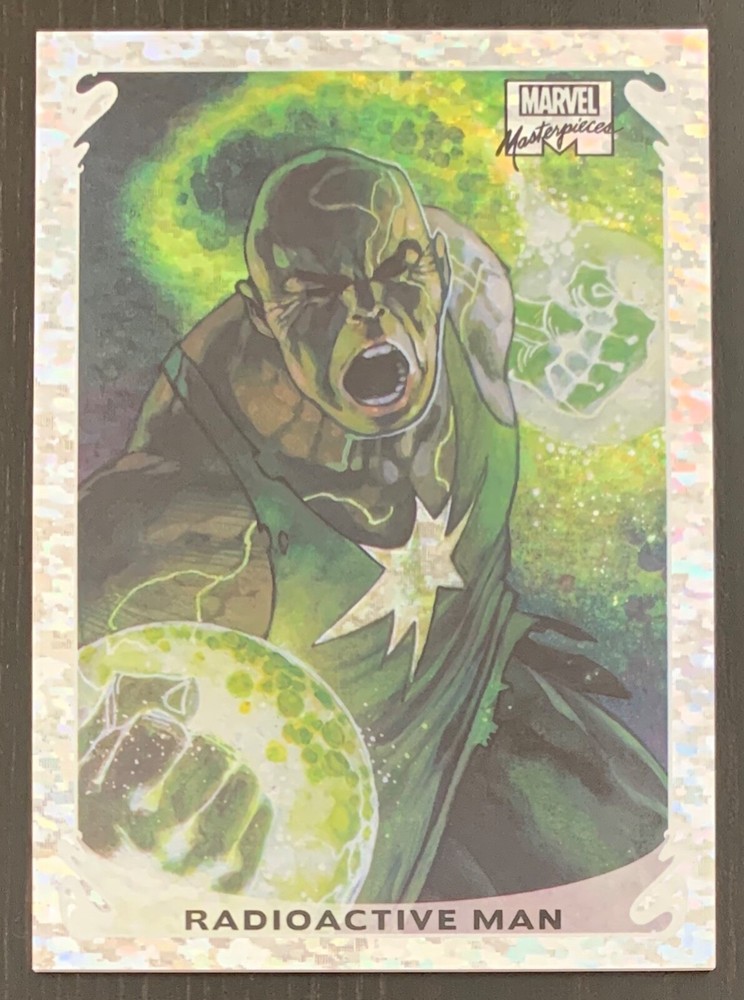 2018 Marvel Masterpieces #3 RADIOACTIVE MAN Speckle Holofoil Card Comic Art /99
