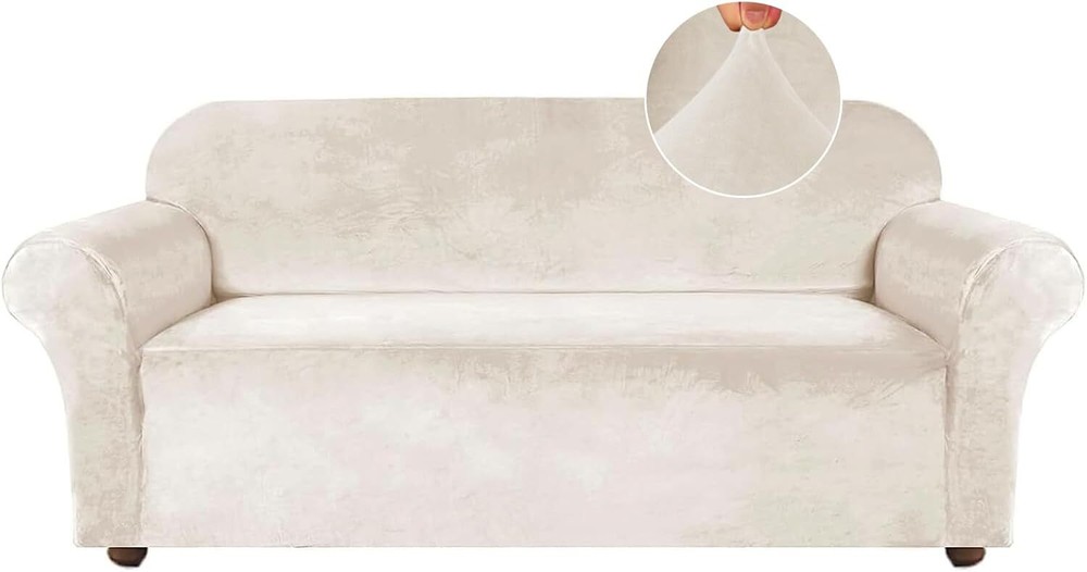 Turquoize Velvet Couch Covers Sofa Covers for 3 Cushion Couch Stretch Sofa Slipc