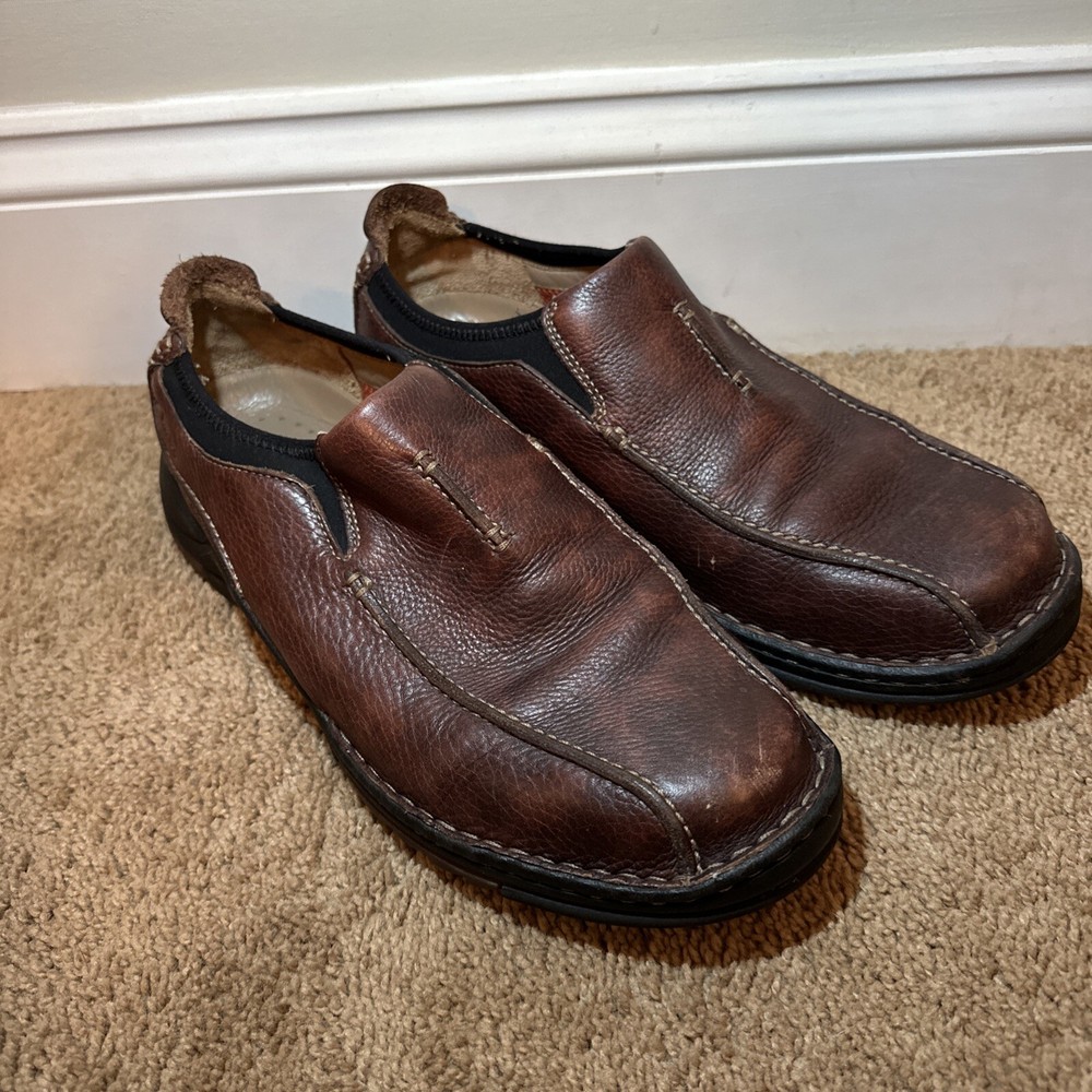 Clark's Men's Brown Leather Slip-On Loafers Size 10M Style 36596