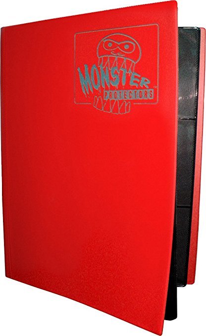 Monster Binder 9 Pocket Matte Album - Red Monster Protectors GAMING SUPPLY NEW