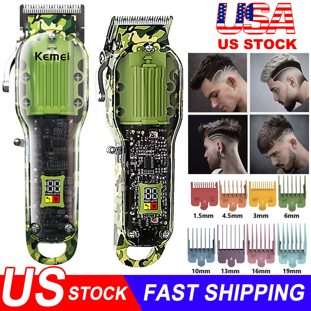 USB Rechargeable KM-1926 Hair Clipper 0.00mm Trimmer for Salon & Home Barbering