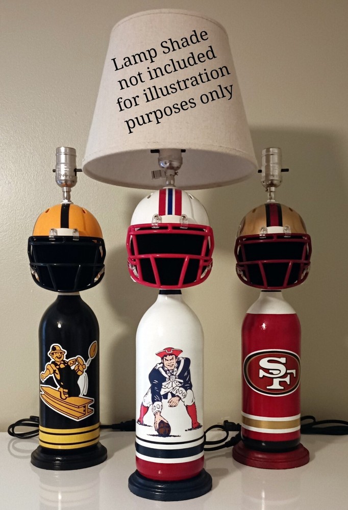 New England Patriots Handcrafted Lamp (Throwback)