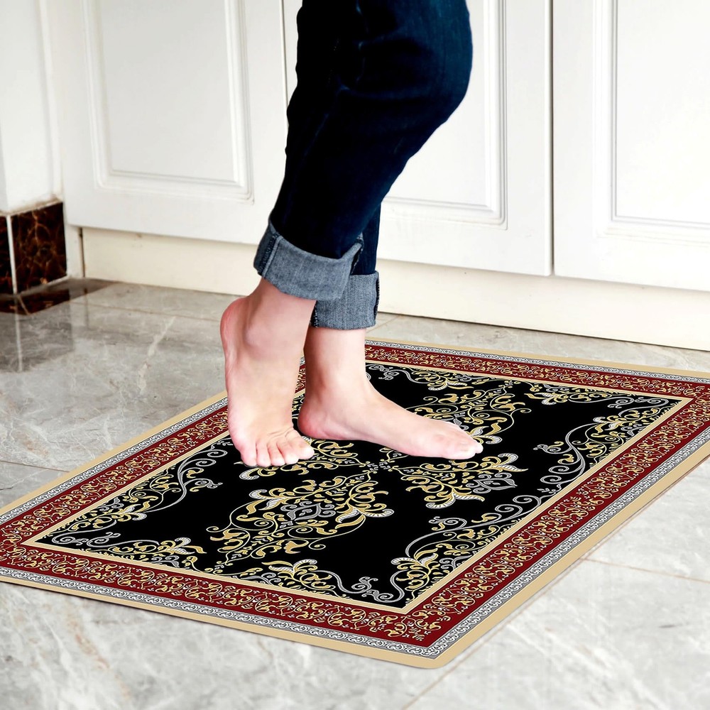 1/10 Inch Ultra Thin 24x35 Large Front Door Mat for Indoor Entrance Non Slip