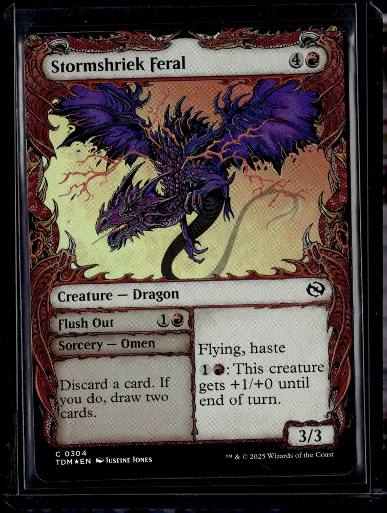 Stormshriek Feral 304 Foil TDM NM MTG Magic the Gathering Card