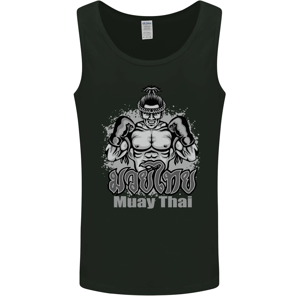 Muay Thai Boxing MMA Martial Arts Kick Mens Vest Tank Top