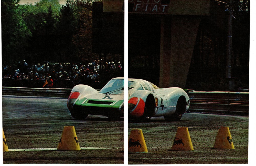 1969 LE MANS RACING / PORSCHE ~ ORIGINAL 2-PAGE MAGAZINE PICTURE / PHOTO