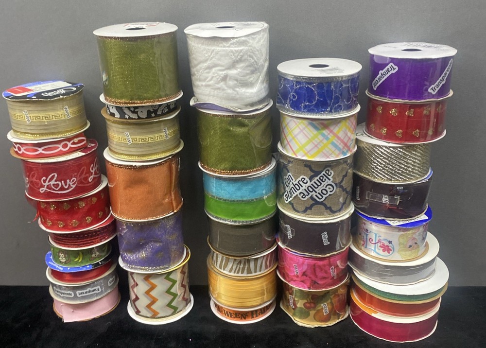 Decorative Mesh For  Crafts Various Colors & Sizes Lot of 37 Mostly New