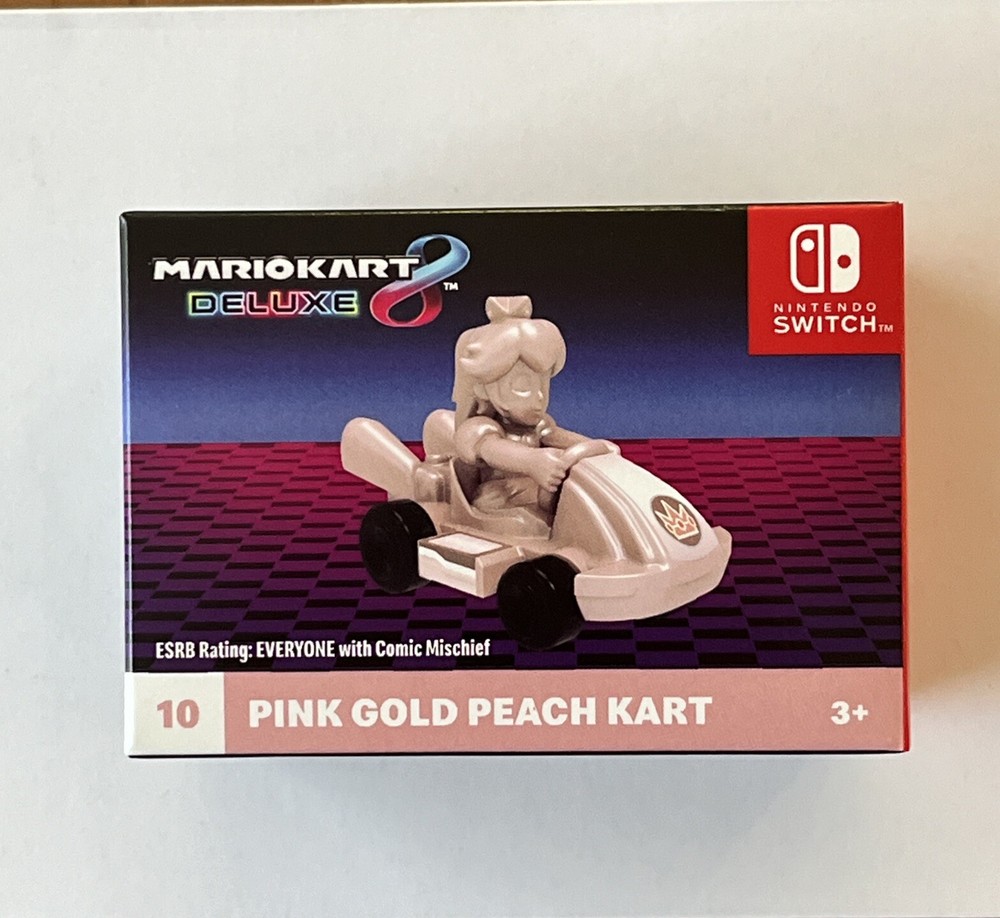 Rose Pink Gold Princess Peach #10 mcdonald's mario kart 2024 Toy