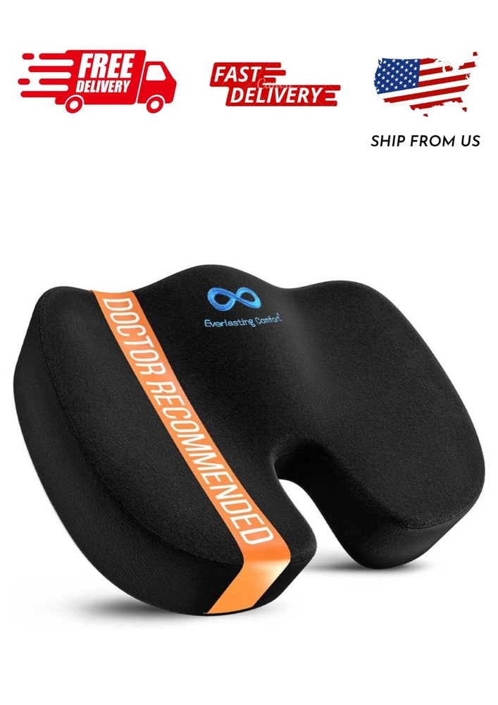 Everlasting Comfort Office Chair Seat Cushion for Back, Coccyx, & Tailbone Pain