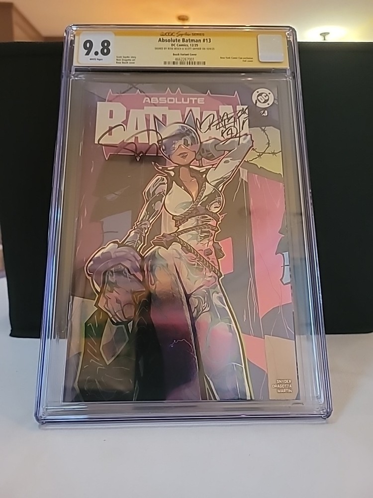 Absolute Batman #13 - Rose Besch Foil- Double Signed Scott Snyder Rose B Cgc 9.8