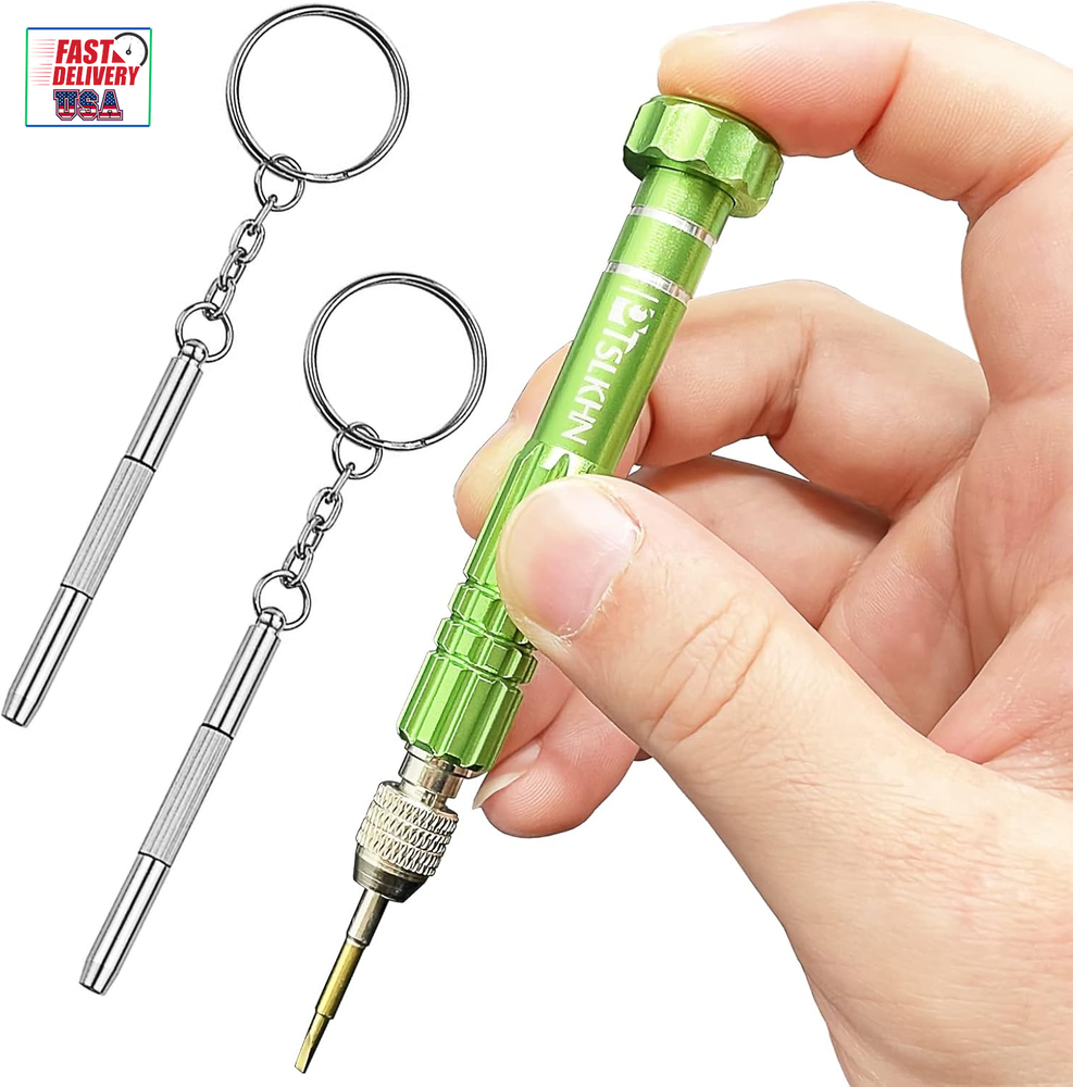 Eyeglass Repair Kit Screwdriver, 5-In-1 Multifunctional Small Screwdriver, S2 St