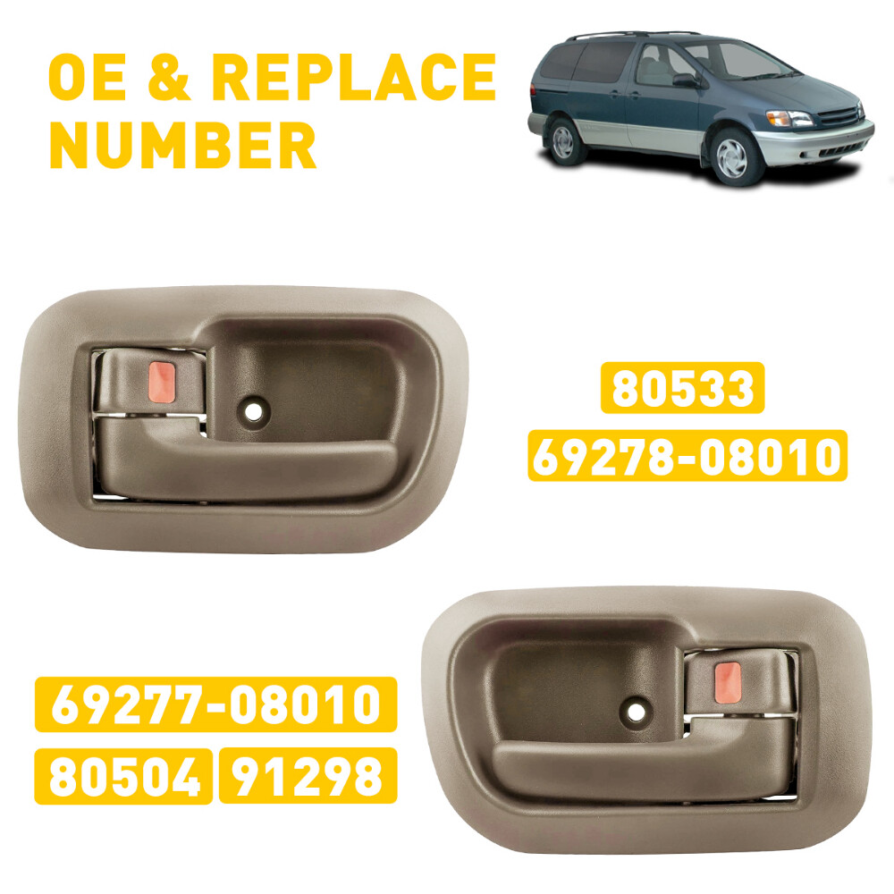 Interior Door Handle Front Right Left Passenger for 98-03 Toyota Sienna Inside M